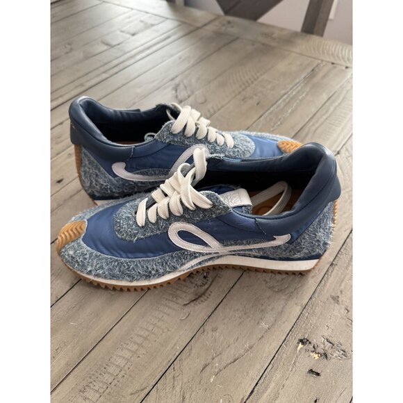 LOEWE Flow Runner Raw Denim Sneakers Size 38 8 NWOB! - Picture 9 of 11